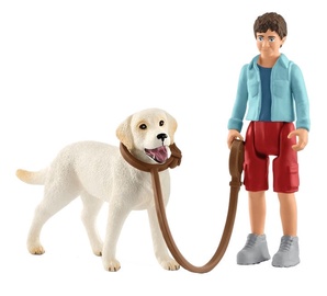 Фигурка-игрушка Schleich Walking With Labrador Retriever 42478
