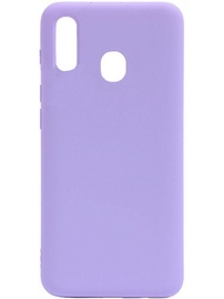 Evelatus Soft Touch Back Case With Strap For Samsung Galaxy A20e Purple