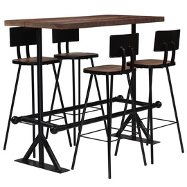 Обеденный комплект VLX 5 Piece Bar Set 245395, черный/коричневый