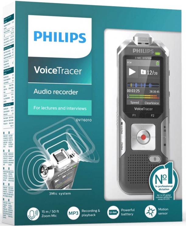 Диктофон Philips DVT6010, 8 ГБ