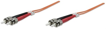 Intellinet ST-ST Fiber Optic Patch Cable OM-2 Orange 10m
