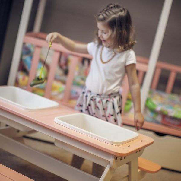 Комплект уличной мебели Folkland Timber Multifunctional Children's Picnic Table, белый/серый, 4 места