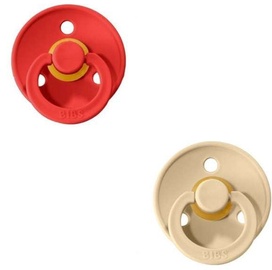 Bibs Colour Round Pacifier 2pcs Strawberry/Beige 6-18