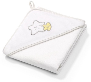 Dvielis BabyOno Terry Hooded White, 100x100 cm
