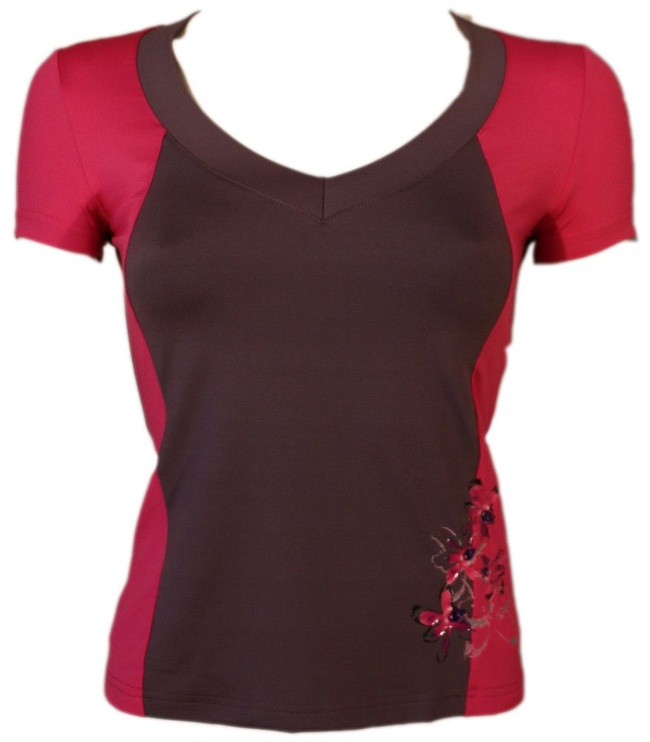 T-krekls Bars, brūna/rozā, XL