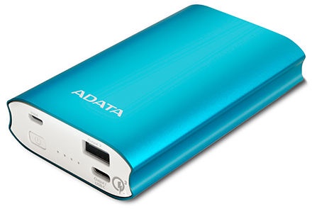 Nešiojamas įkroviklis (Power bank) Adata A10050QC, 10050 mAh, mėlyna