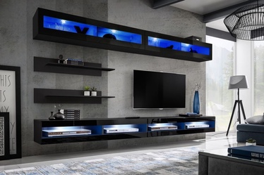 ASM Fly T2 Living Room Wall Unit Set Black