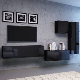 Dzīvojamās istabas mēbeļu komplekts Vivaldi Meble Vivo 3, melna