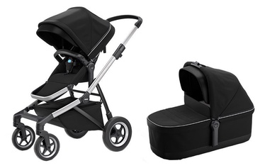 Thule Sleek with Bassinet and Main Seat Midnight Black