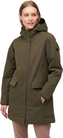 Audimas Long Water Repellent Womens Parka Olive Night S
