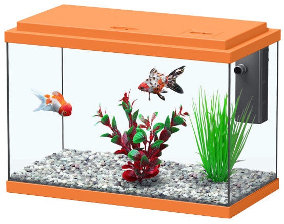 Аквариум Aquatlantis Funny Fish 35, oранжевый, оборудованный, 16 л