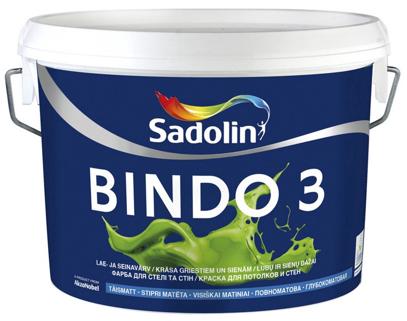 Värv Sadolin Bindo 3, valge, 5 l