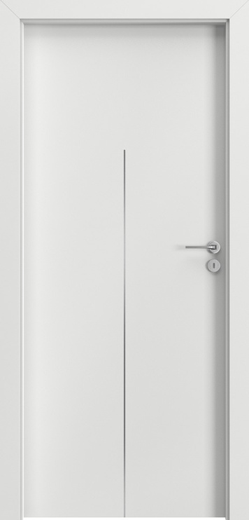 Полотно межкомнатной двери Porta H1 Porta line H1, левосторонняя, белый, 203 x 74.4 x 4 см