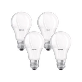 Лампочка Osram LED, теплый белый, E27, 9 Вт, 806 лм, 4 шт.