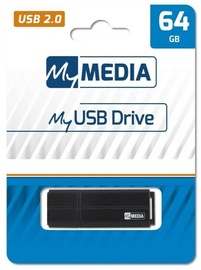 USB-накопитель Verbatim MyMedia, черный, 64 GB