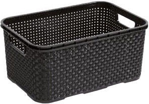 Kandekorv Branq Rattan, 19 l, must, 28 x 38 x 18.5 cm