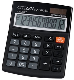 Kalkulators Citizen SDC-812BN, melna