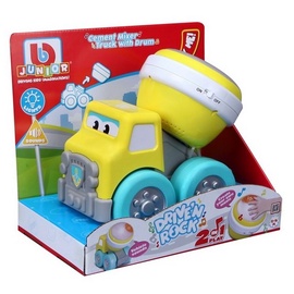 Rotaļlietu smagā tehnika BB Junior Drive'N Rock Cement Mixer Truck, dzeltena