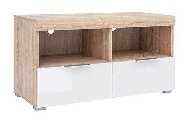 TV galds Black Red White Venlo Sonoma Oak/White Gloss, 900x400x500 mm