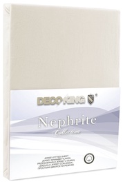 Простыня DecoKing Nephrite, бежевый, 200x200 см, на резинке