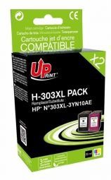 Printera kasetne Uprint H-303XL-PACK, melna/dzeltena/gaiši zila