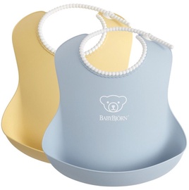 Детский нагрудник BabyBjorn Soft Powder Yellow/Powder Blue