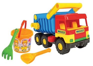 Smilšu kastes rotaļlietu komplekts Wader Middle Truck With Playset, daudzkrāsains, 4 gab.