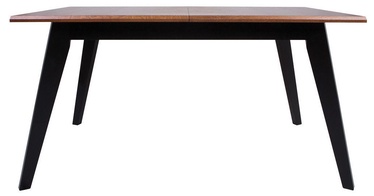 Valgomojo stalas Black Red White Madison Brown Oak/Black, 1500x900x770 mm