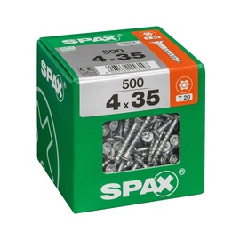 Medsraigčiai Spax, 4 x 35 mm, ZN, T20, 500 vnt.