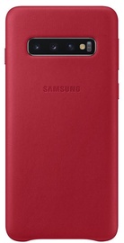 Samsung Leather Cover For Samsung Galaxy S10 Red