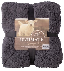 Home4you Ultimate XL Sherpa Throw Blanket 200x230cm Dark Gray