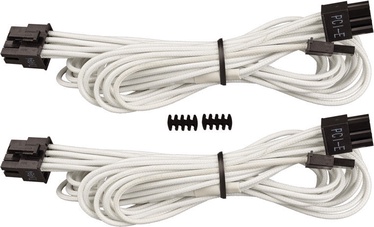 Corsair Premium Individually Sleeved PCIe Cables with Single Connector Type 4 (Gen 3) White