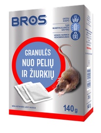 Химическое средство от вредителей Bros Granules Against Rats/Mice 140g