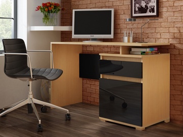 Rašomasis stalas Pro Meble Milano PKC 105 Beech/Black