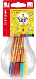 Lodīšu pildspalva Stabilo Point 88 Mini Colorful Ideas, oranža, 12 gab.