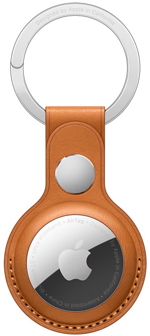 AirTag piekariņš Apple Leather Key Ring, brūna