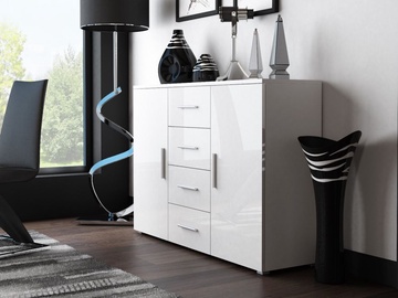 Cama Meble Uni Chest Of Drawers White/White Gloss