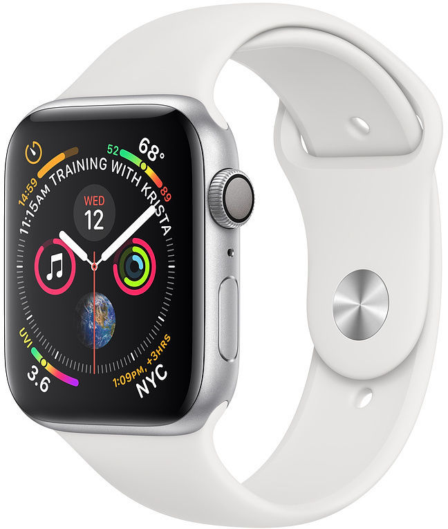 Išmanieji laikrodžiai ir apyrankės Apple Watch Series 4 44mm GPS+LTE  Aluminum Silver White kaina