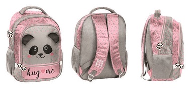 Paso Hug Me Panda School Backpack w/ Pencil Case & Shoe Bag Pink