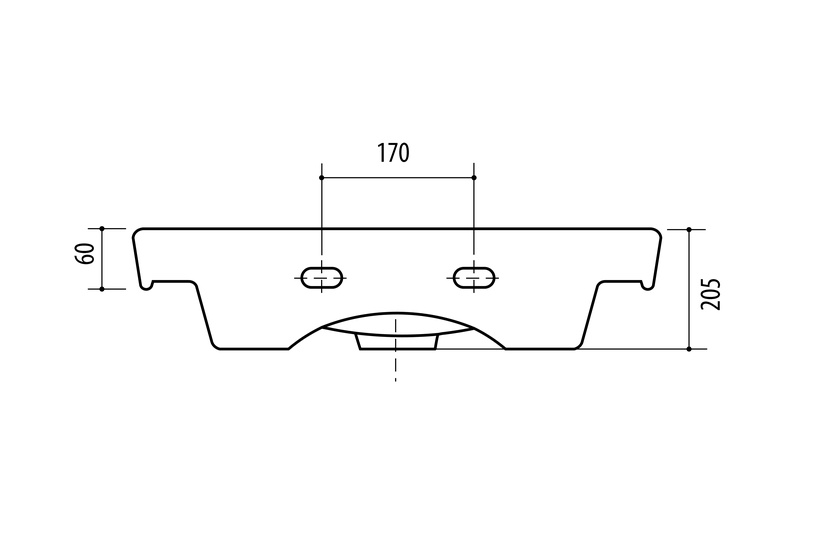Vannas istabas izlietne Riva Riva, keramika, 555 mm x 415 mm x 205 mm