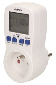 Adapter Orno Polska Weekly Digital Timer With LCD Display, valge