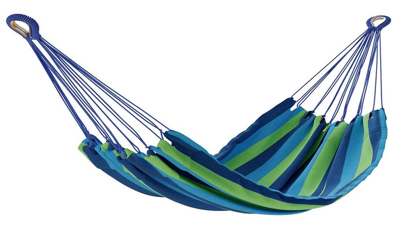 Šūpuļtīkls AmeliaHome Colada, zila/zaļa, 240 cm