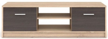 TV galds Black Red White Nepo Plus, brūna/ozola, 1385x465x425 mm
