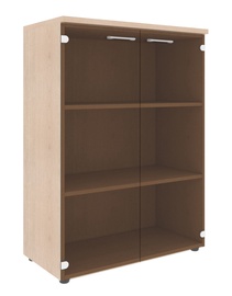 Skyland Xten XMC 85.2 Office Cabinet w/ Glass Door Beech Tiara