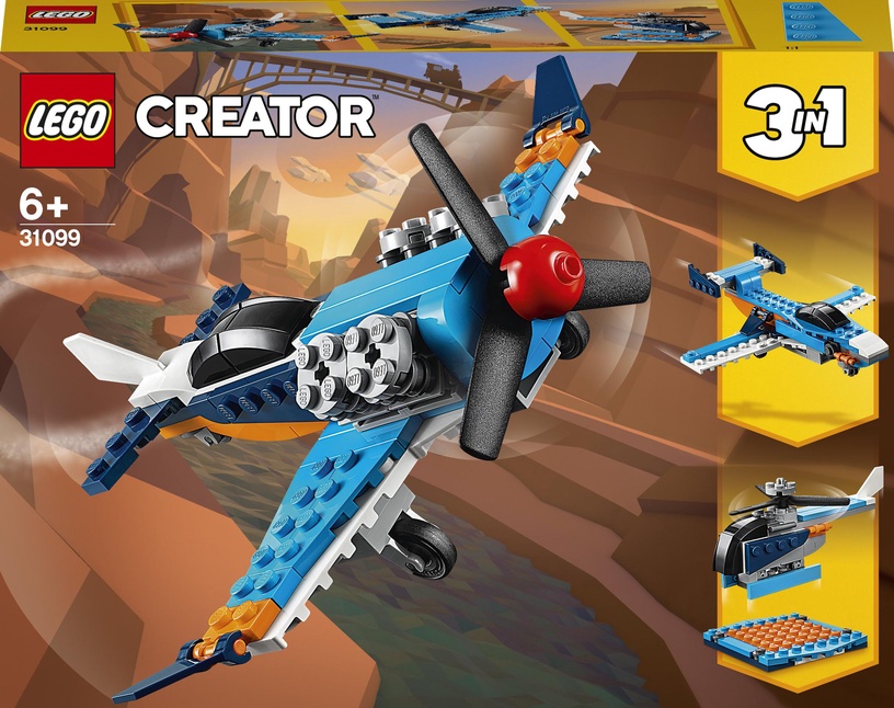 Konstruktorius LEGO Creator Propelerinis lėktuvas 31099, 128 vnt.