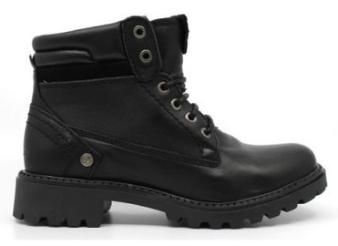 Wrangler Creek Leather Fur Womens Winter Boots Black 38