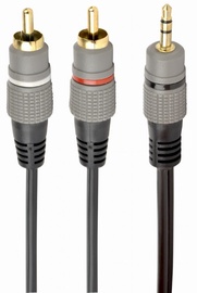 Kaabel Gembird CCA-352-2.5M 3.5 mm stereo male, RCA male x 2, 2.5 m, must/hall