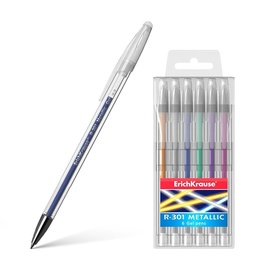ErichKrause R-301 Metallic Gel Pen Original Gel 6pcs