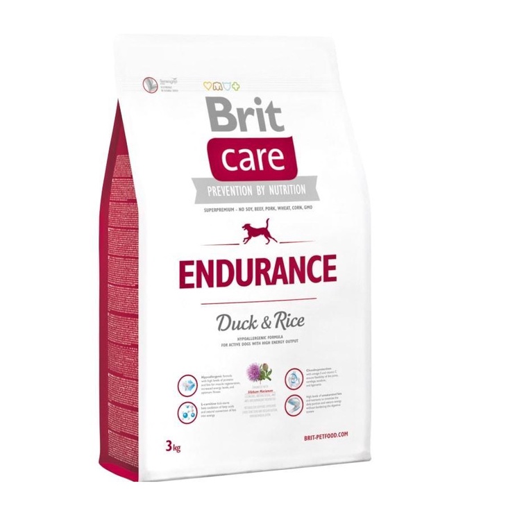 Sausā suņu barība Brit Care Endurance, pīles gaļa, 3 kg