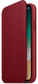 Apple Leather Folio Case For Apple iPhone X Red